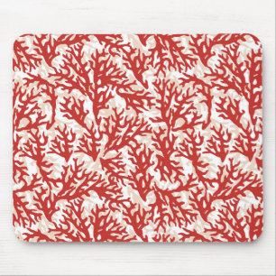 Rotes Korallenmuster 2 Mousepad