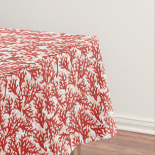 Rotes Korallenmuster 2 Tischdecke