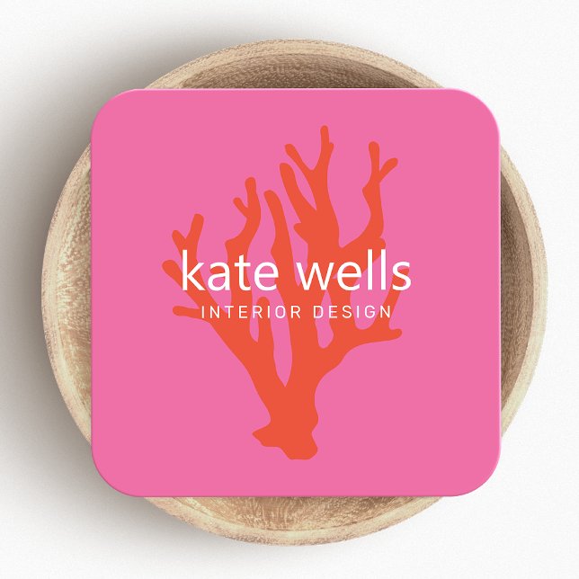 Rotes Korallenriff an der Küste Quadratische Visitenkarte (Von Creator hochgeladen)