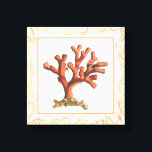 Rotes Korallenriff mit Conch-Muschel-Grenze Leinwanddruck<br><div class="desc">Holen Sie sich dieses moderne Kunstwerk heute mit cremefarbenem Hintergrund. Dieses Kunstwerk enthält eine rote,  schattige Koralle,  die sehr scharf und lebendig ist und eine dekorative Muschel hat. Es ist ein zeitgenössisches Kunstwerk,  das sich perfekt für jedes nautische Thema eignet,  für das man sich entscheiden möchte.</div>