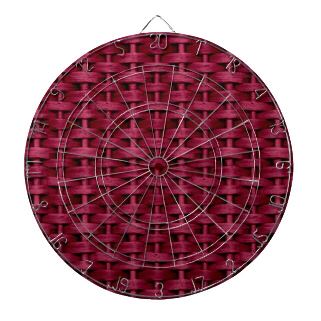 Rotes Korb Kunst Grafikdesign Dartscheibe (vorne)