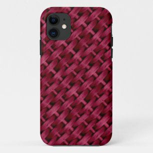 Rotes Korbgeflecht Kunst Grafikdesign iPhone 11 Hülle