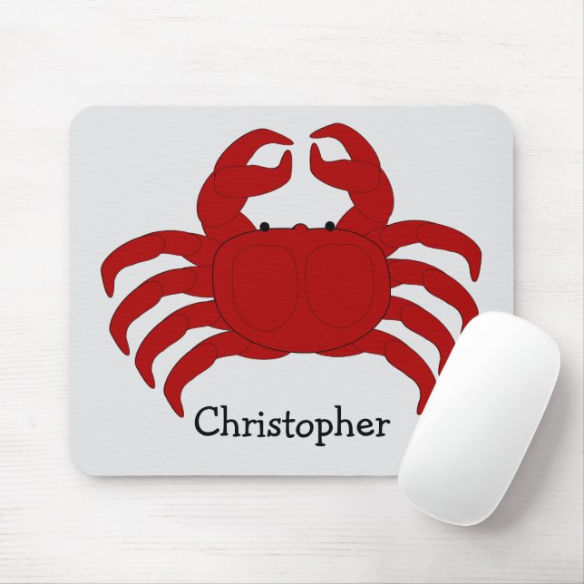 Rotes Krabbendesign Mousepad (Mit Mouse)