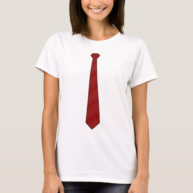 Rotes Krawatten-Shirt T-Shirt (Vorderseite)
