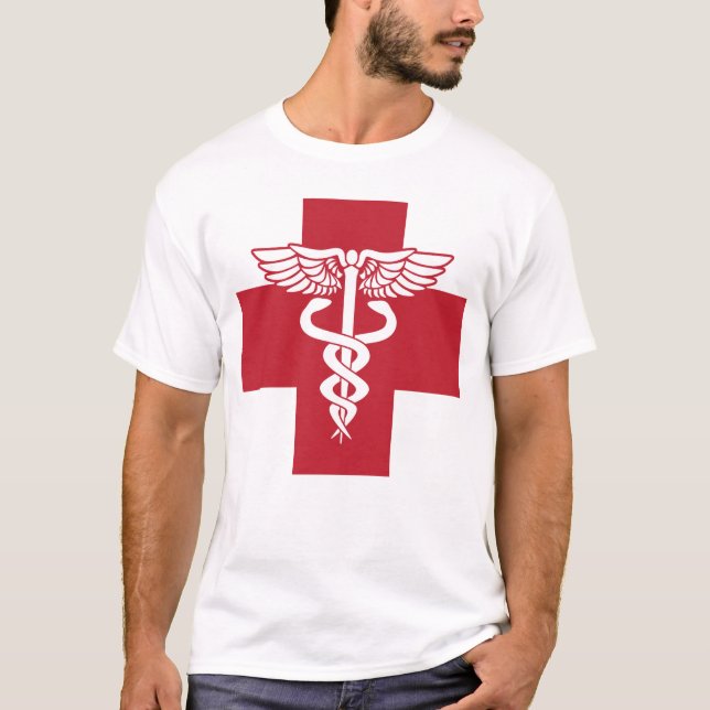 Rotes Kreuz der medizinischen Versorgung mit dem S T-Shirt (Vorderseite)