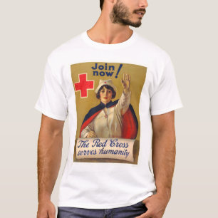 Rotes Kreuz dient Menschlichkeit - verbinden Sie T-Shirt
