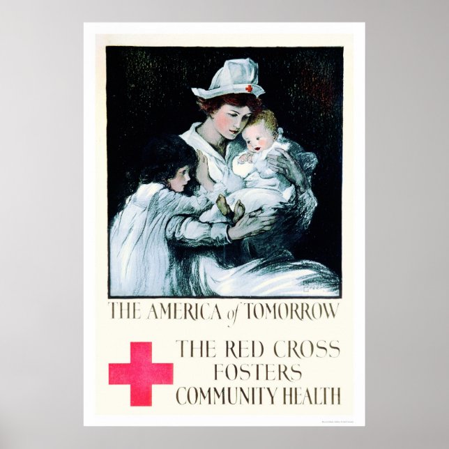 Rotes Kreuz fördert die Gesundheit der Gemeinschaf Poster (Vorne)