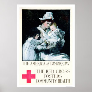 Rotes Kreuz fördert Gemeinschaftsgesundheit Poster