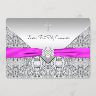 Rotes Kreuz Mädchen Erstkommunion Einladung