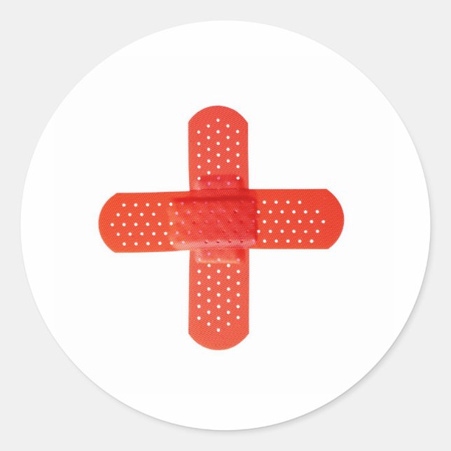 Rotes Kreuz Runder Aufkleber (Vorderseite)