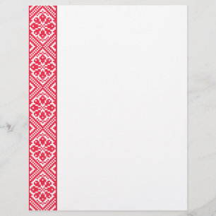Rotes Kreuzstich Muster Flyer