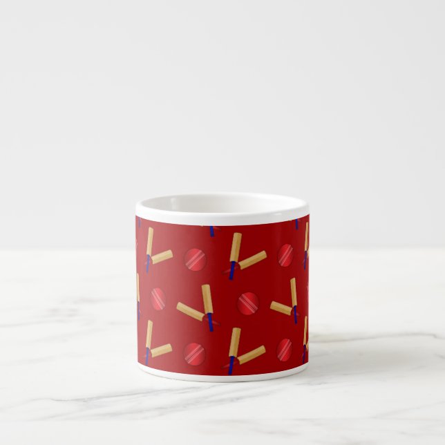 Rotes Kricketmuster Espressotasse (Vorderseite)