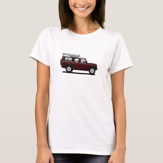 Rotes Land Rover 110 T-Shirt (Vorderseite)