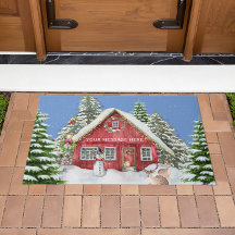 Rotes Landhaus Schneeerlebnis Szene