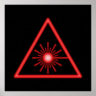 Rotes Laser-Symbol-Plakat Poster