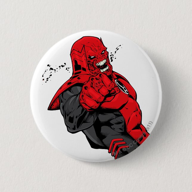 Rotes Laternen-Korps - Raserei, die 1 lehnt Button (Vorderseite)