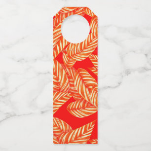 Rotes Leaf Flasche Hanger Tags Flaschenanhänger