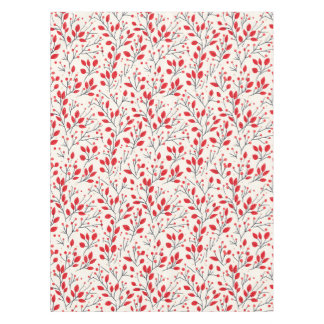 Rotes Leaf und Berry Pattern Tischdecke