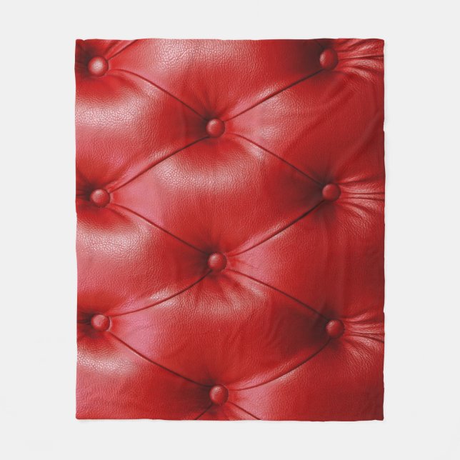 Rotes Leder: Eleganz der Stilelemente. Fleecedecke (Vorderseite)
