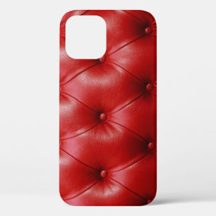 Rotes Leder: Eleganz des Polstermusters. Case-Mate iPhone Hülle