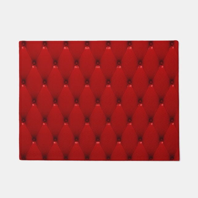 ROTES LEDER FUßMATTE (Vorderseite)