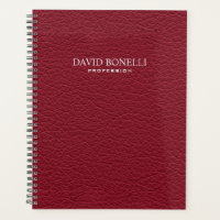 Rotes Leder Maskuline Personalisiert Elegantes Amb