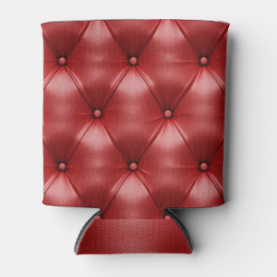 Rotes Leder: Nahtlose Textur Elegance Dosenkühler