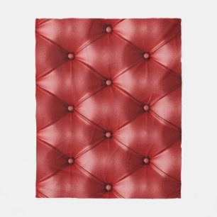 Rotes Leder: Nahtlose Textur Elegance Fleecedecke