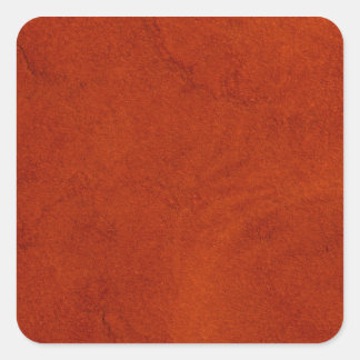 Rotes Leder Quadratischer Aufkleber