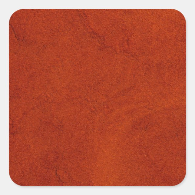 Rotes Leder Quadratischer Aufkleber (Vorderseite)