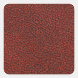 Rotes Leder Quadratischer Aufkleber