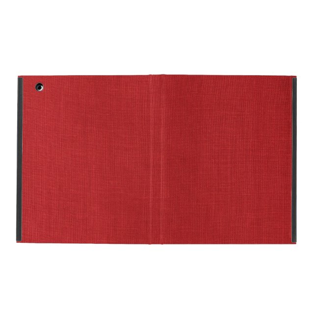 Rotes Leinenbeschaffenheits-Foto iPad Schutzhülle (Vorderseite)