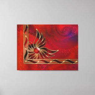 Rotes Leinwandbild wie eine Flamme Leinwanddruck