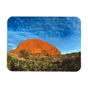Rotes Leuchten des berühmten Ayers Rock im Outback Magnet