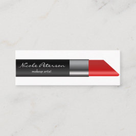 Rotes Lippenstift Make-upeinzigartiges berufliches Mini Visitenkarte