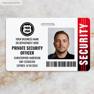 Rotes Logo des Fotos des Sicherheitsbeauftragten f Ausweis