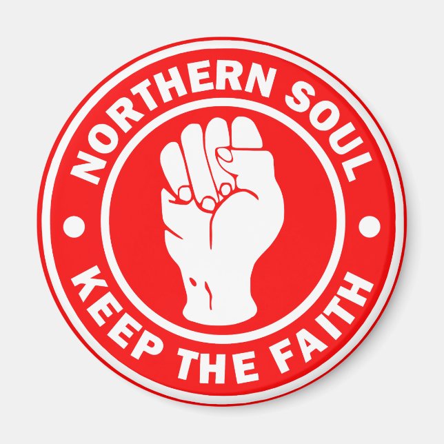 Rotes Logo des nördlichen Souls Magnet (Vorne)