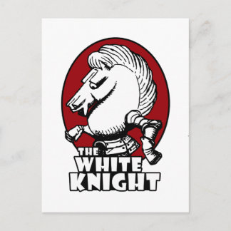 Rotes Logo des White Knight Postkarte