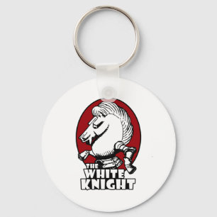 Rotes Logo des White Knight Schlüsselanhänger
