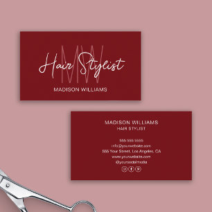 Rotes Logo für die Hyper-Stylist Visitenkarte