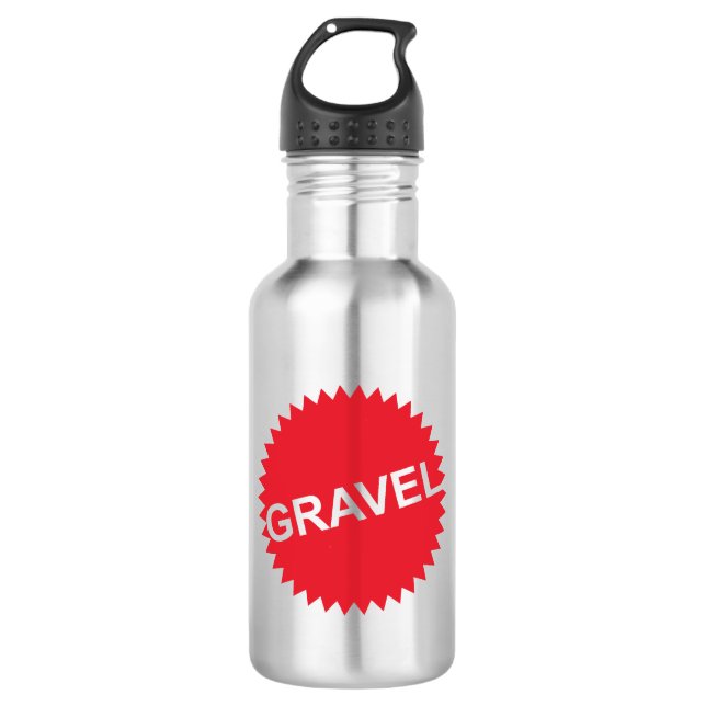 Rotes Logo für Kegelradfahren Edelstahlflasche (Vorderseite)