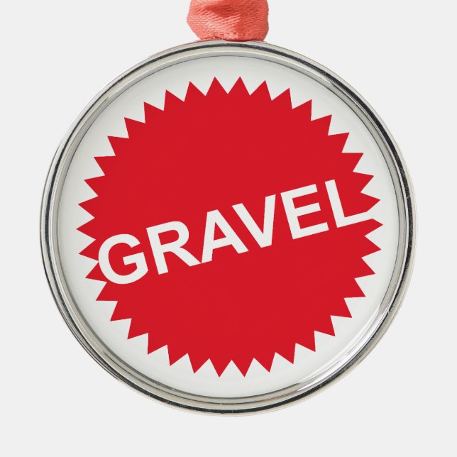 Rotes Logo für Kegelradfahren Ornament Aus Metall (Vorne)