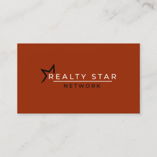 Rotes Logo mit roter Fahne Visitenkarte