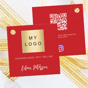 Rotes Logo QR Instagram-Code hängen Tag Geschenkanhänger