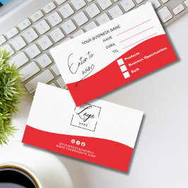 Rotes Logo-Verlosung Gewinnen Sie ein Ticket