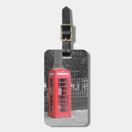 Rotes London Phonebox Gepäckanhänger