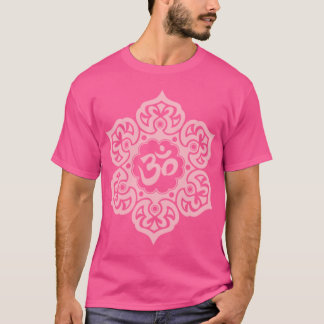 Rotes Lotusblumen-Yoga-Om Mädchen T-Shirt