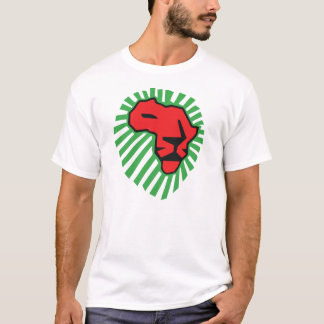 Rotes Löwe-Grün-Mähne Waka Waka Afrika Shirt