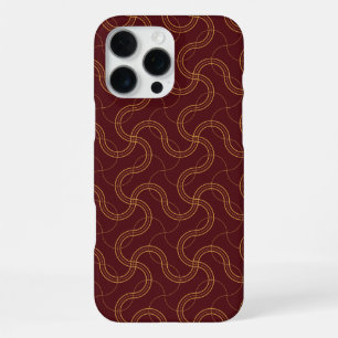Rotes Luxus-Wellenstreifenmuster iPhone 16 Pro Max Hülle