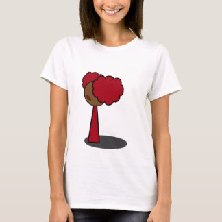 Rotes Mädchen-Gehen T-Shirt